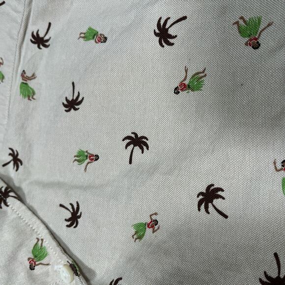 Sun Surf Long Sleeve Hula Girl Aloha Print AOP Cotton Large Shirt Made In Japan - Picture 10 of 11